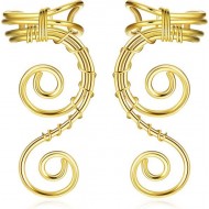 Elf Ear Cuffs For Women No Piercing Elf Ear Cuff Non Pierced Hypoallergenic Faux Wrap Earrings Fantasy Fairy Elven Cosplay Costume Handcraft For Filigree